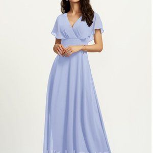 JJs HOUSE Lavender V-Neck Long Dress